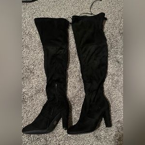 Women size 8.5 Fashion Nova heeled thigh high boots